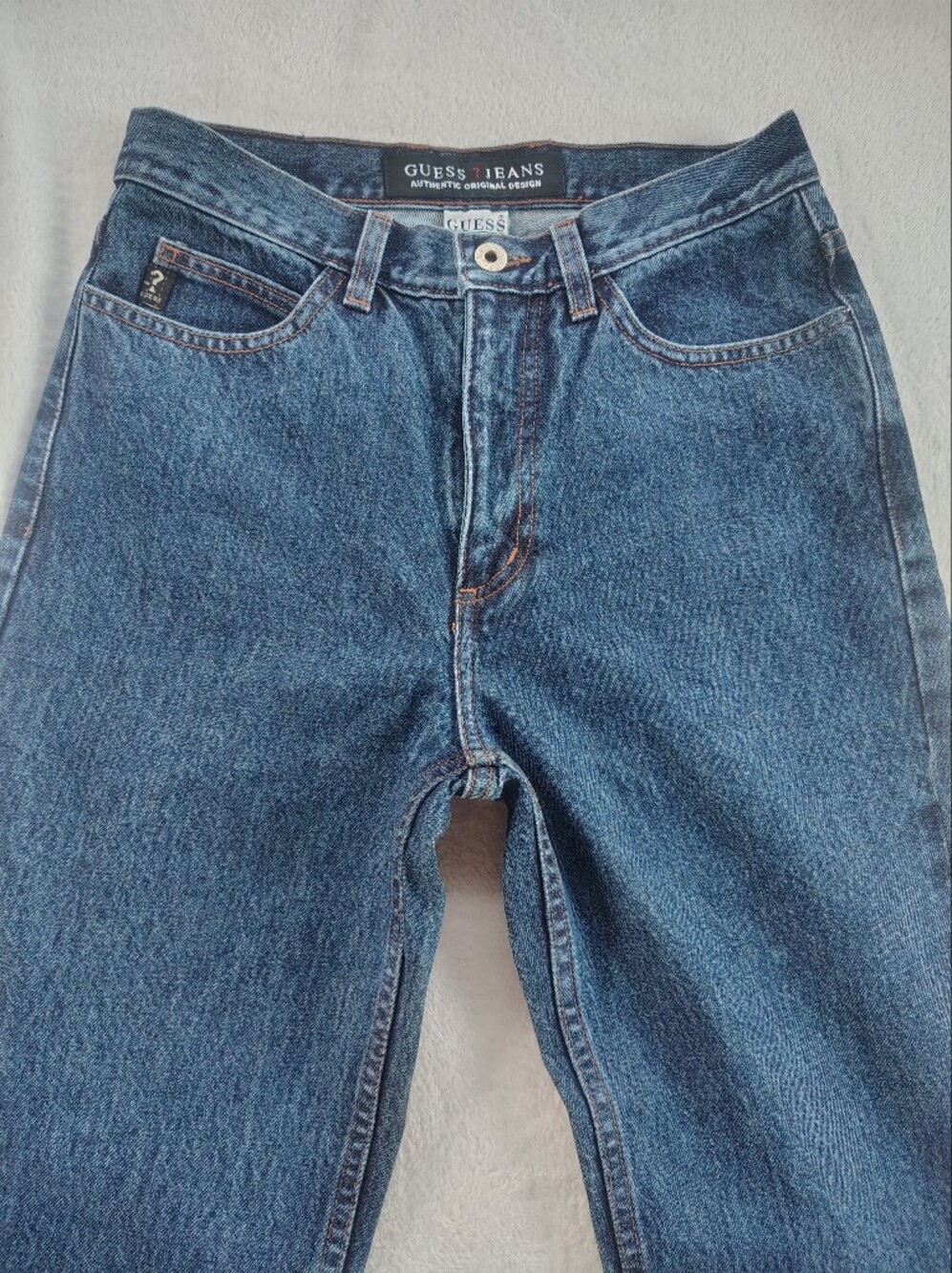 GUESS Women's Dark Blue Relaxed Fit Jeans